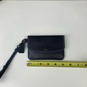 Coach wristlet bag dark blue